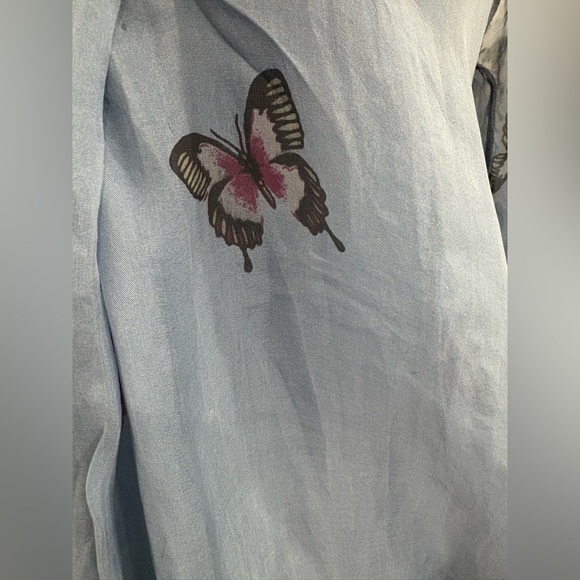 Lola Butterfly High Low Blouse 100% silk - Picture 4 of 8